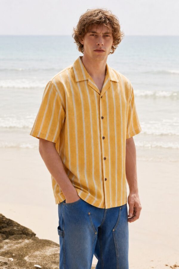The Golden Ray Stripe Khadi Shirt