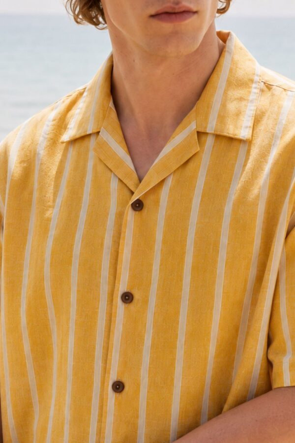 The Golden Ray Stripe Khadi Shirt