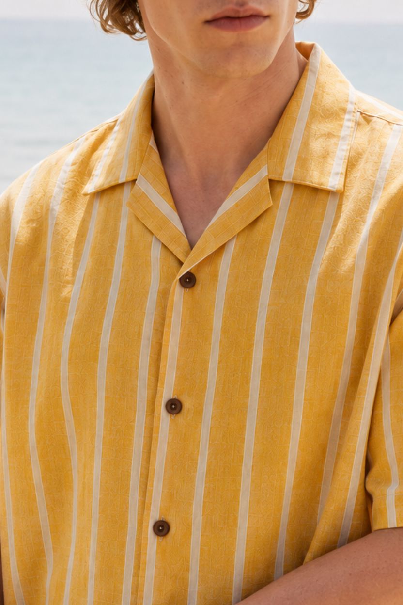 The Golden Ray Stripe Khadi Shirt - Image 3