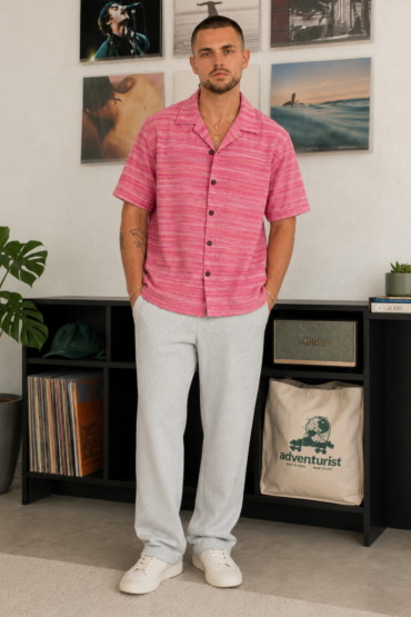 The Fuchsia Horizon Khadi Shirt