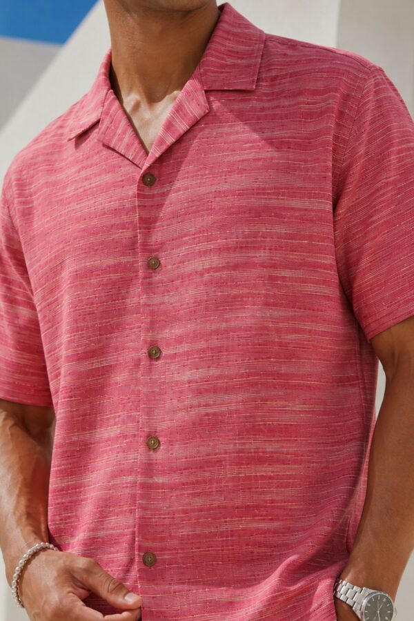 The Fuchsia Horizon Khadi Shirt