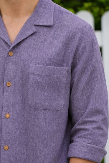 The Amethyst Heather Khadi Shirt