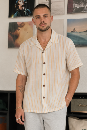 The Sunlight Pinstripe Khadi Shirt