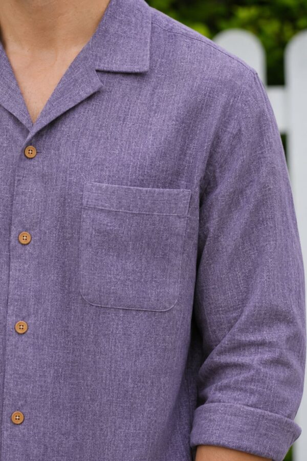 The Amethyst Heather Khadi Shirt