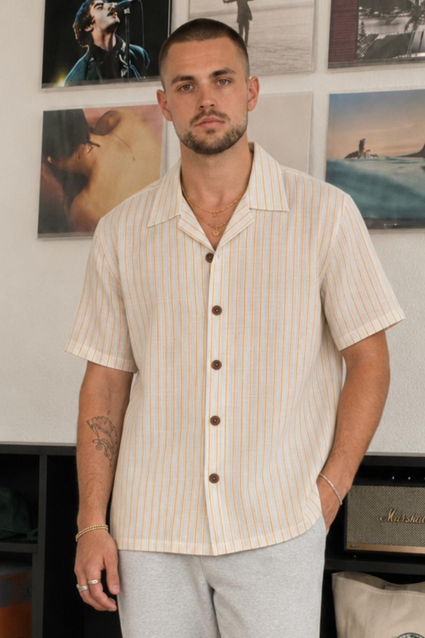 The Sunlight Pinstripe Khadi Shirt