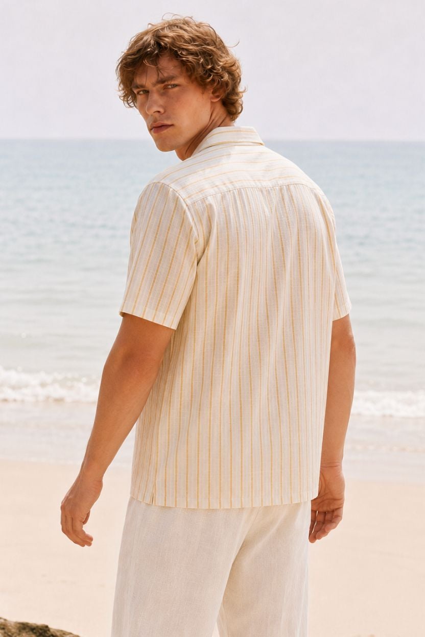 The Sunlight Pinstripe Khadi Shirt - Image 4
