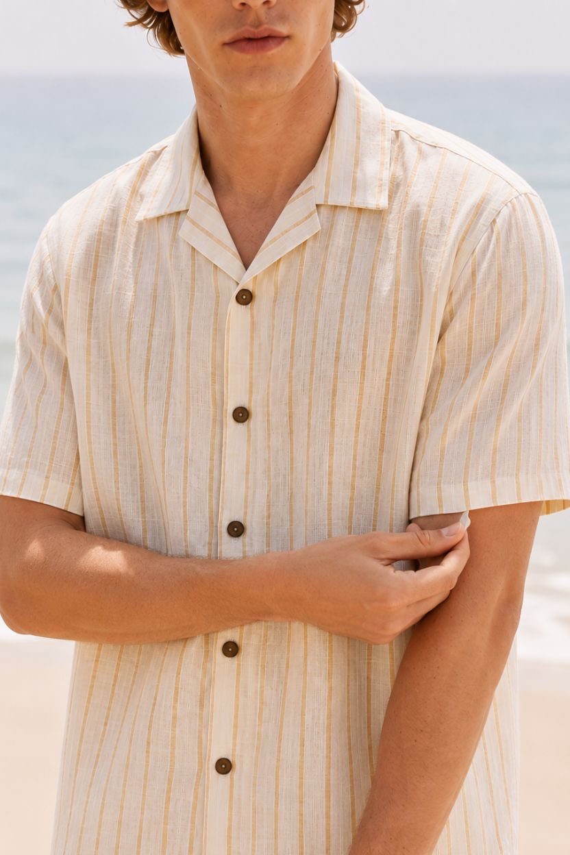 The Sunlight Pinstripe Khadi Shirt - Image 5