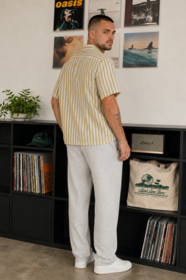 The Olive Grove Stripe Khadi Shirt