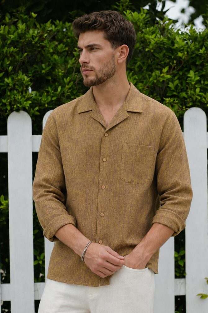 The Bronze Melange Khadi Shirt