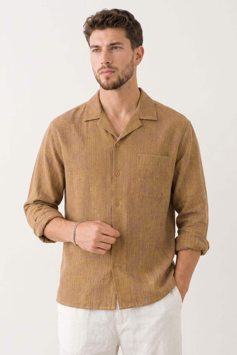 The Bronze Melange Khadi Shirt