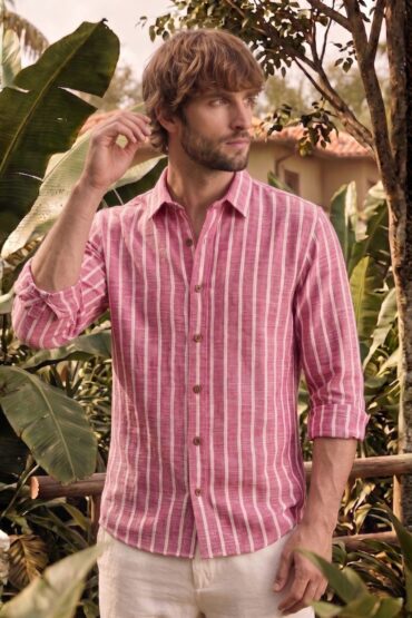 The Rosewood Stripe Khadi Shirt