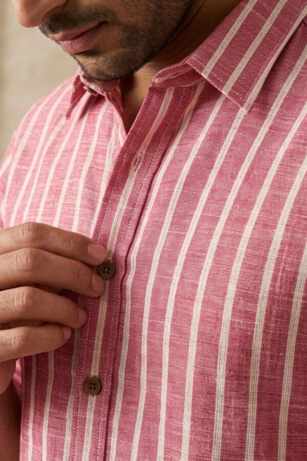 The Rosewood Stripe Khadi Shirt