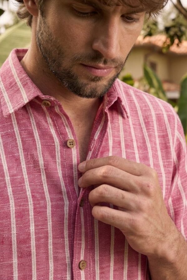 The Rosewood Stripe Khadi Shirt