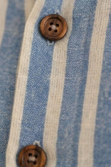 The Nautical Azure Stripe Khadi Shirt