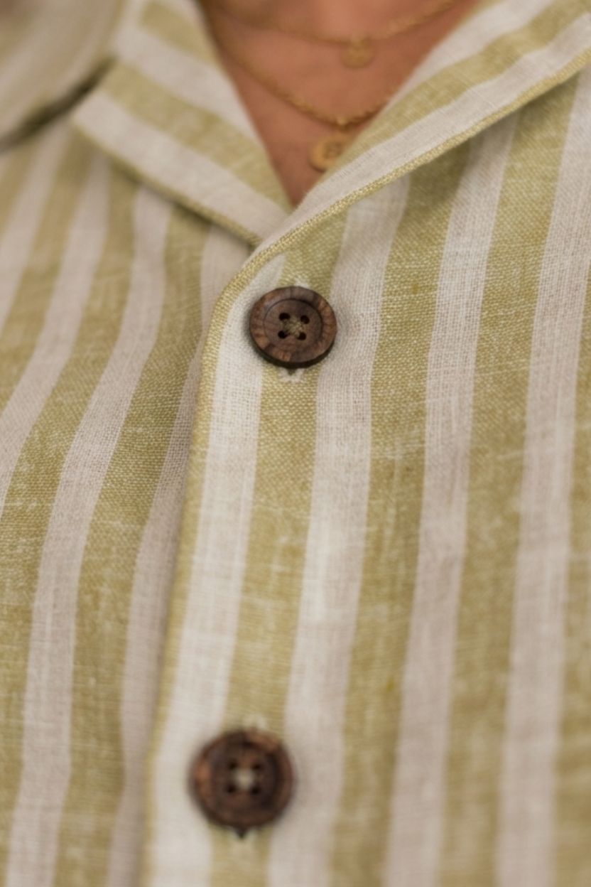 The Olive Grove Stripe Khadi Shirt - Image 5