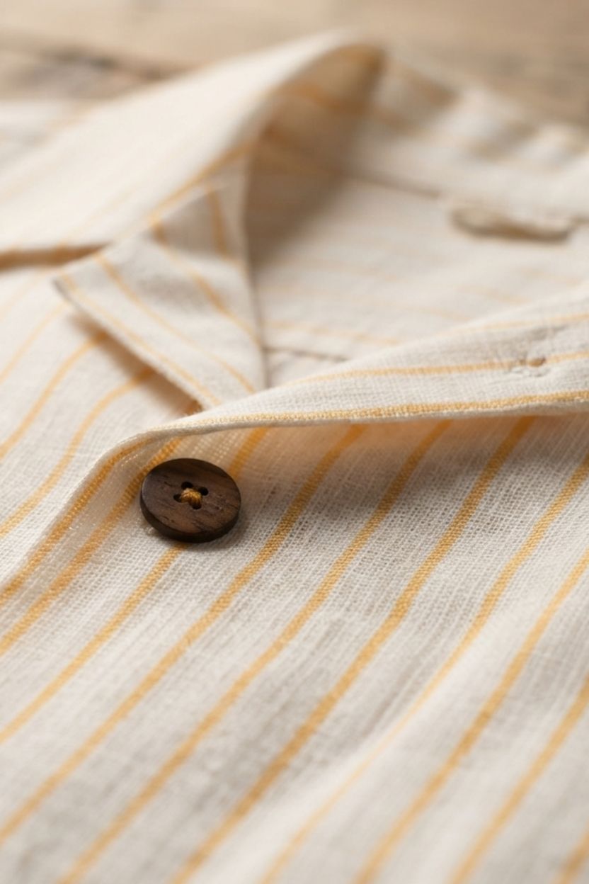 The Sunlight Pinstripe Khadi Shirt - Image 6