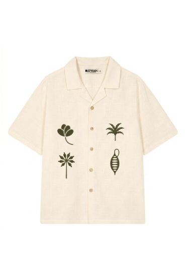 The Tropical Canopy Embroidered Cotton-Linen Shirt