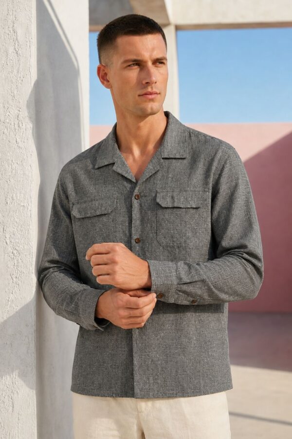 The Ash Grey Khadi Shirt