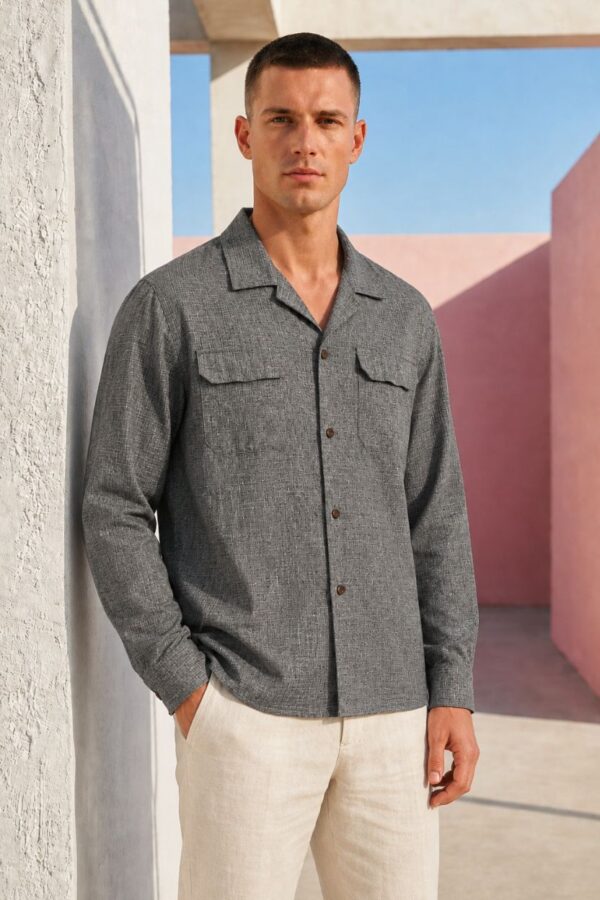 The Ash Grey Khadi Shirt
