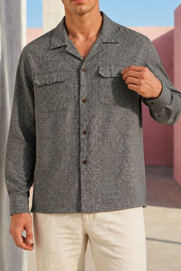 The Ash Grey Khadi Shirt