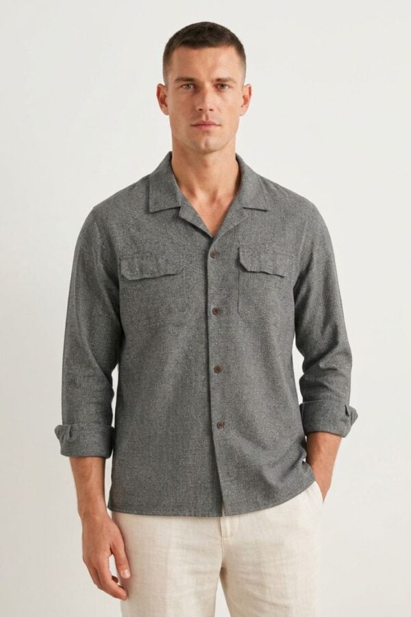 The Ash Grey Khadi Shirt