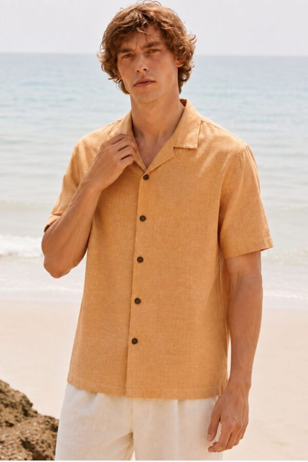 The Tangerine Handloom Cotton Shirt