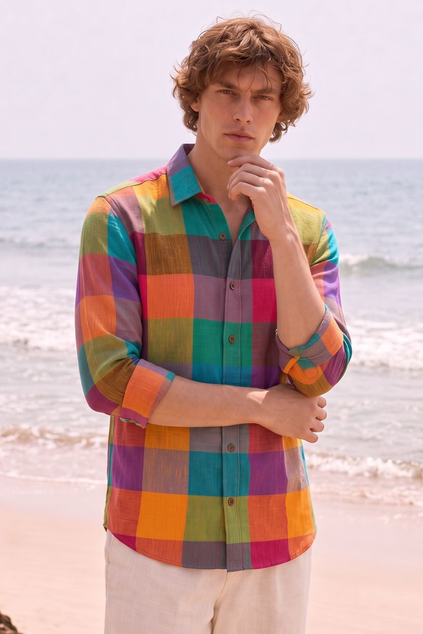 The Carnival Block Check Cotton Shirt