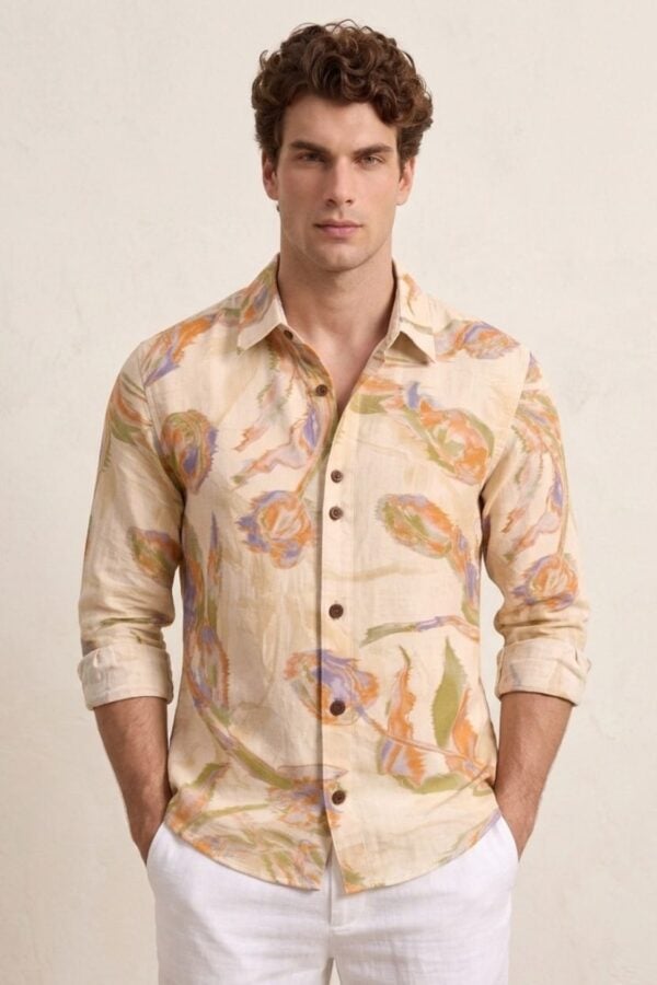 The Pastel Tulip Abstract Cotton Shirt