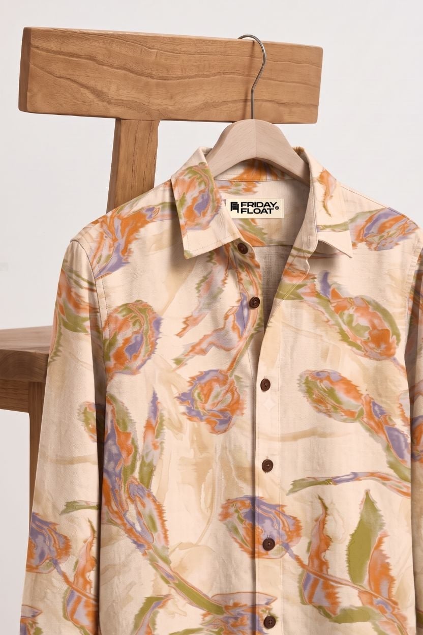 The Pastel Tulip Abstract Cotton Shirt