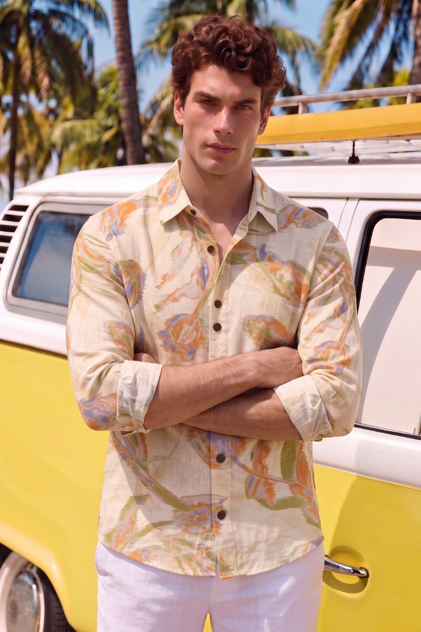 The Pastel Tulip Abstract Cotton Shirt - Image 3