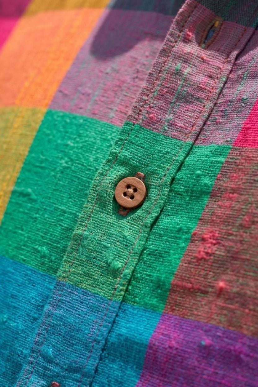 The Carnival Block Check Cotton Shirt - Image 3