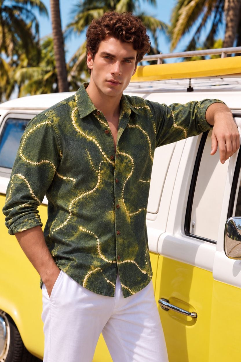 The Forest Meander Print Cotton Shirt - Image 2