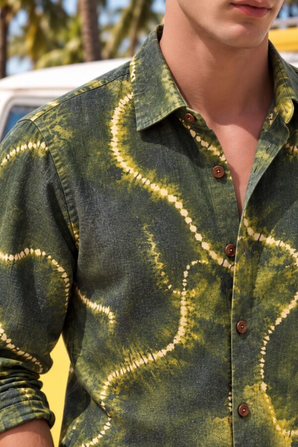 The Forest Meander Print Cotton Shirt