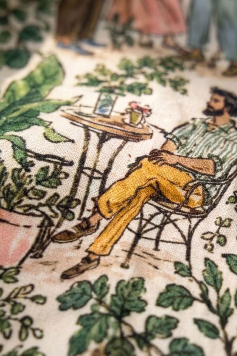 The Botanical Courtyard Print Cotton Shirt - Image 6