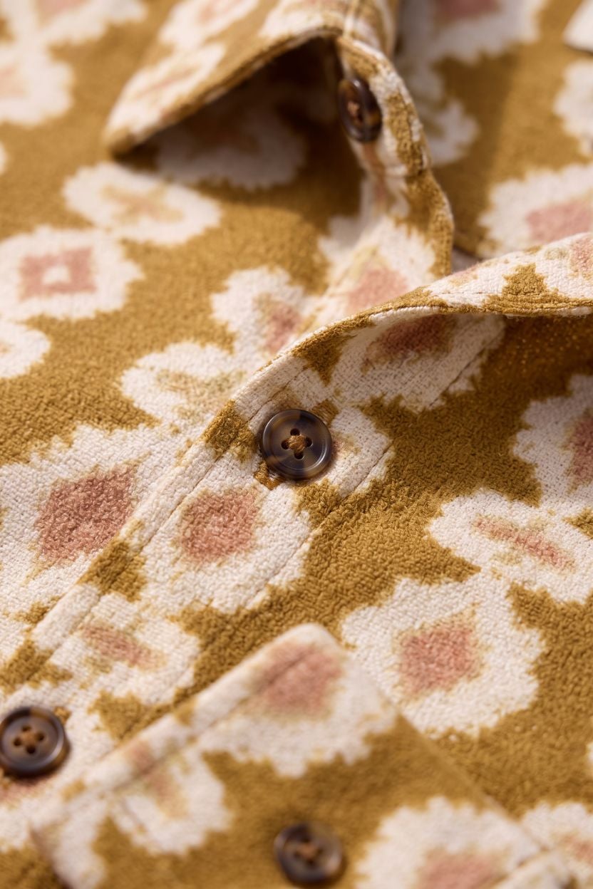 The Amber Geometric Print Cotton Shirt - Image 4