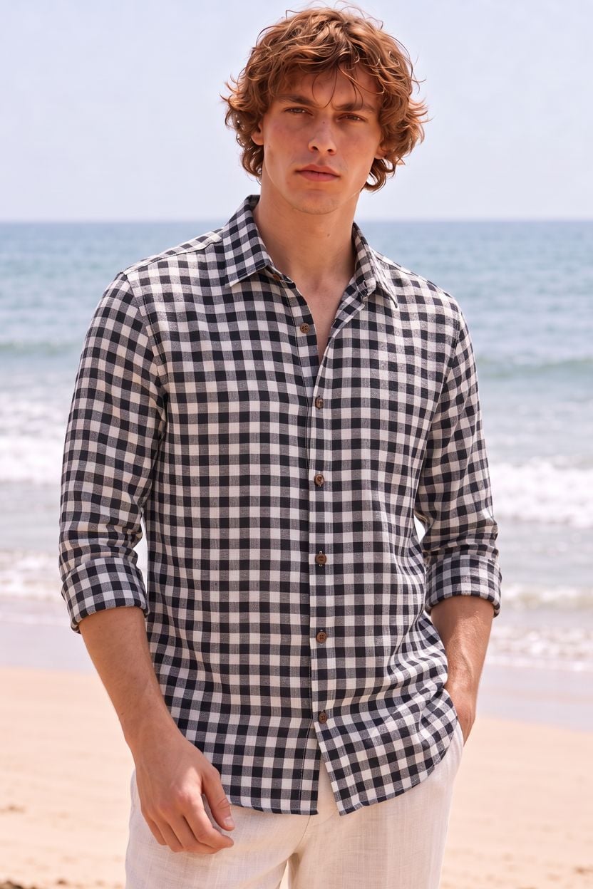 The Monochrome Gingham Shirt - Image 2