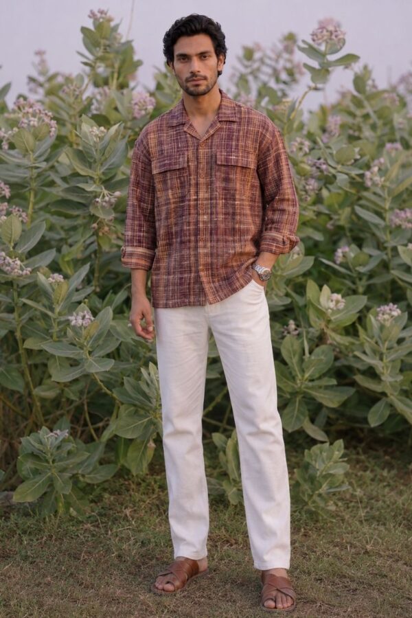 The Rustic Maroon Crosshatch Shirt