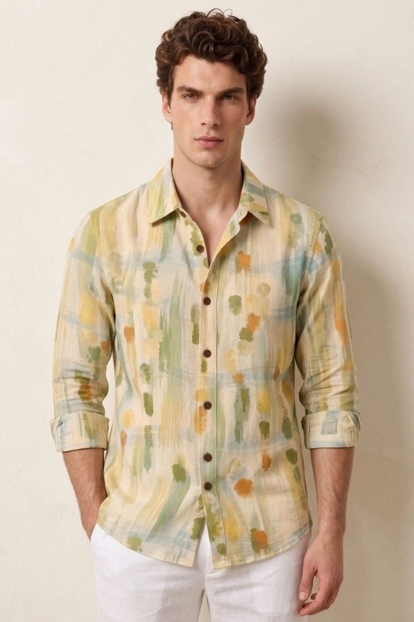 The Pastel Brushstroke Cotton Shirt