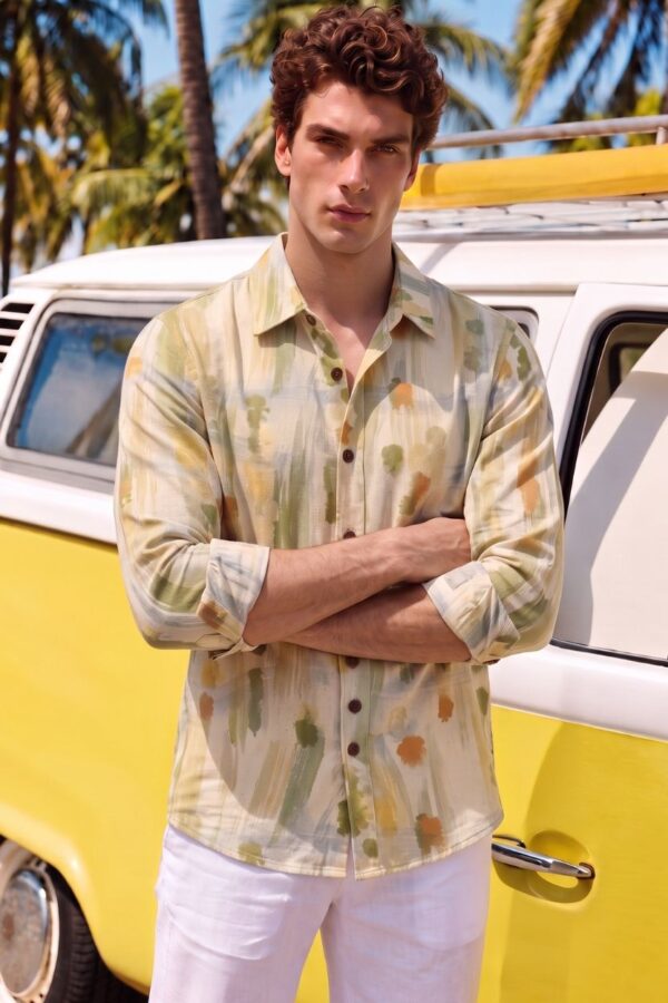 The Pastel Brushstroke Cotton Shirt