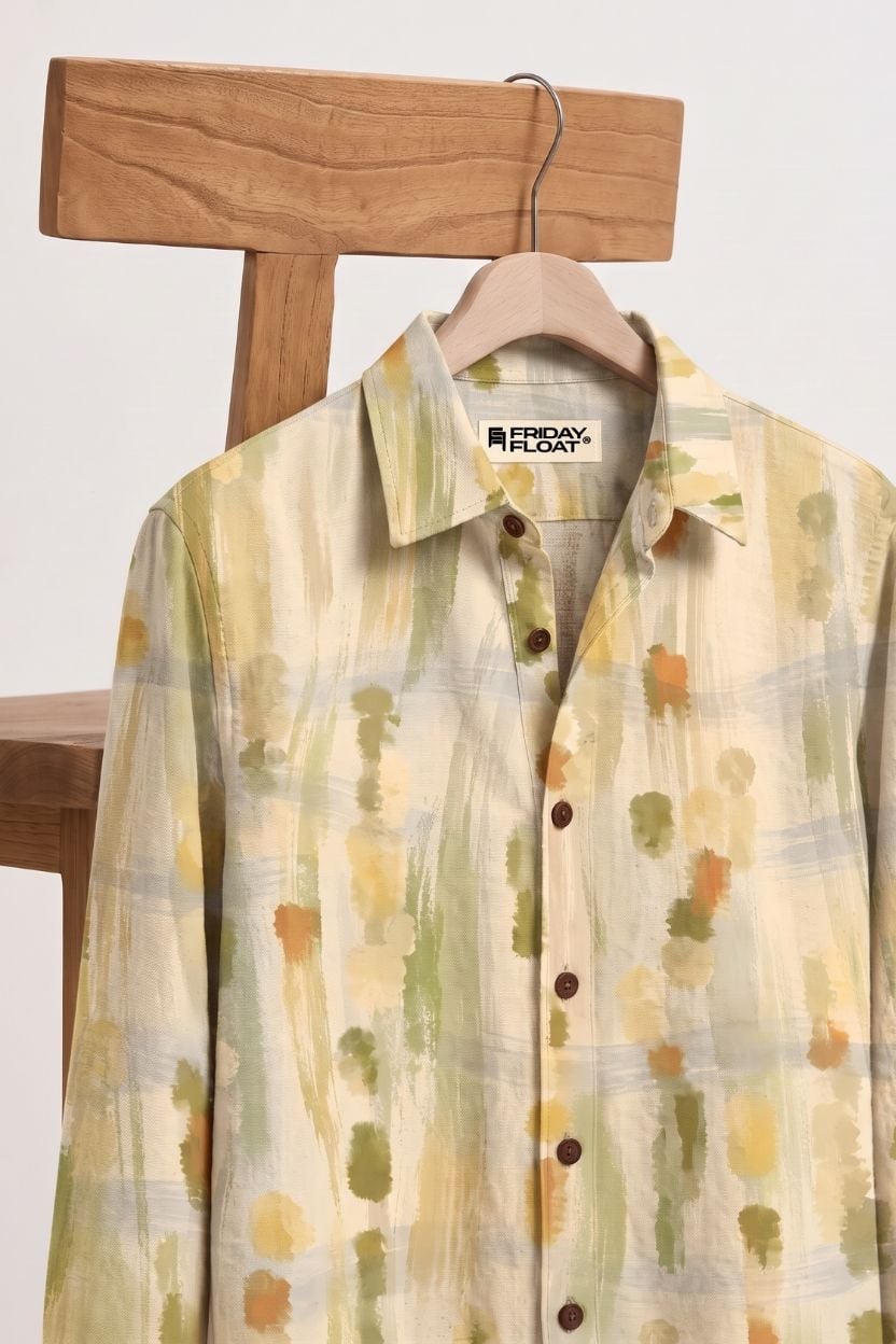 The Pastel Brushstroke Cotton Shirt - Image 3