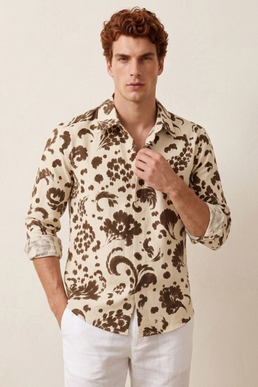 The Sepia Flora Cotton Shirt