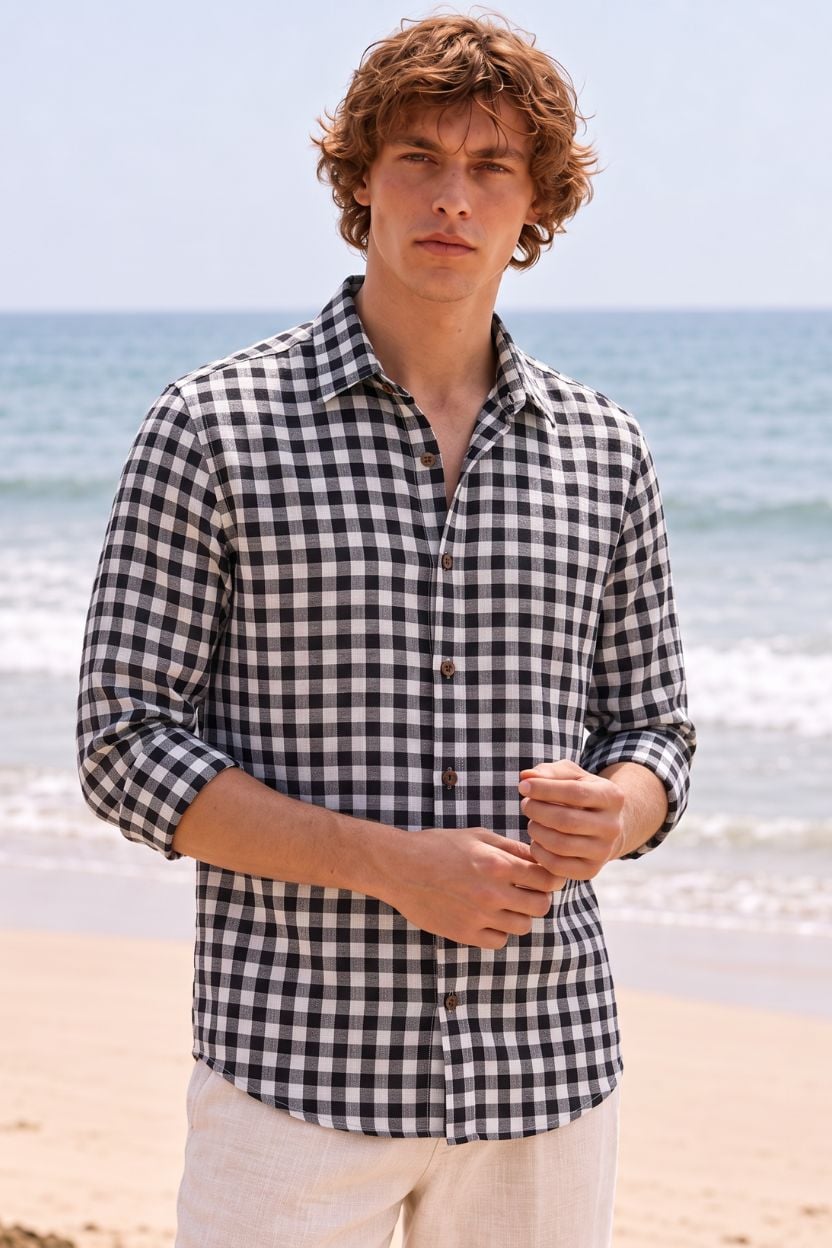 The Monochrome Gingham Shirt - Image 3