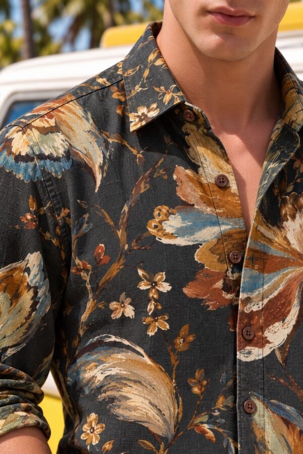 The Teal Botanica Cotton Shirt