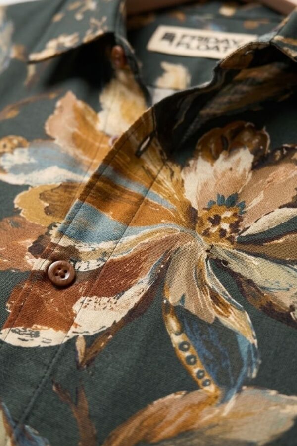 The Teal Botanica Cotton Shirt