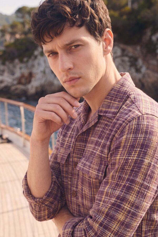 The Rustic Maroon Crosshatch Shirt