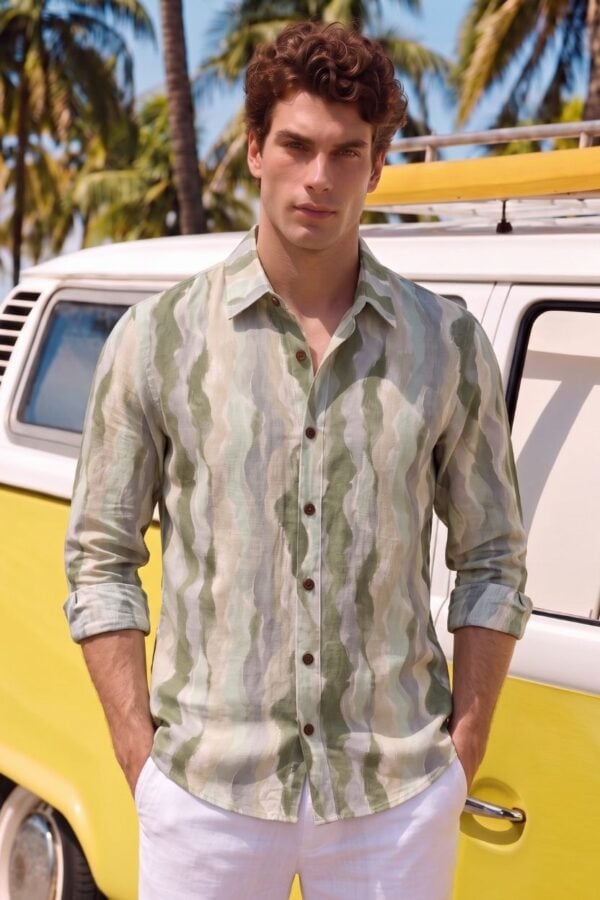 The Sage Ripple Cotton Shirt