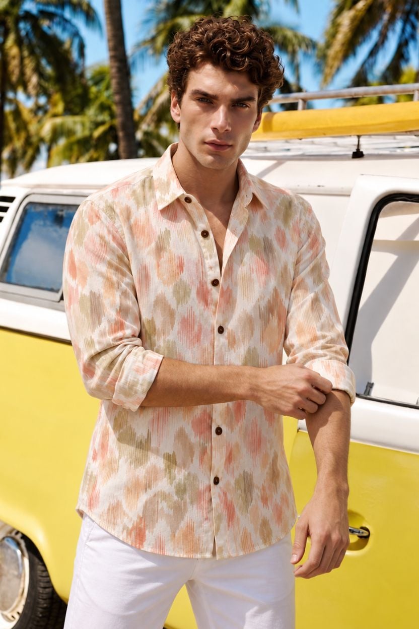 The Pastel Mirage Print Cotton Shirt - Image 4