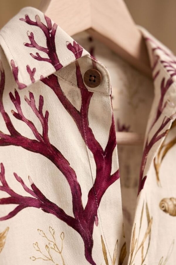 The Crimson Coral Cotton Shirt