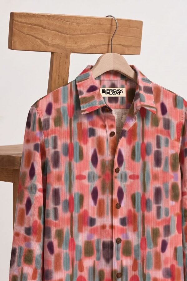 The Coral Mirage Ikat Cotton Shirt
