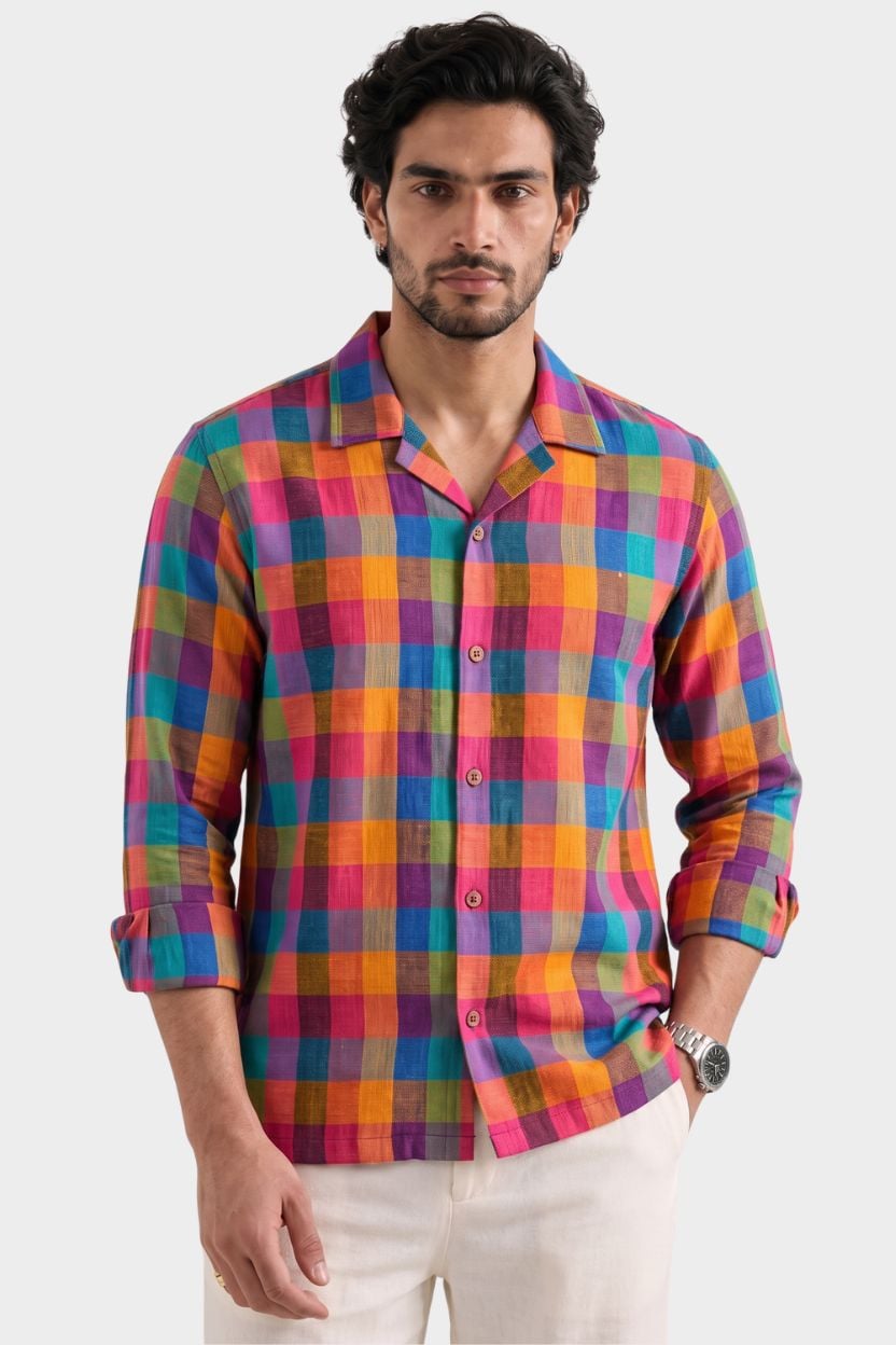 The Carnival Check Handloom Cuban - Image 2